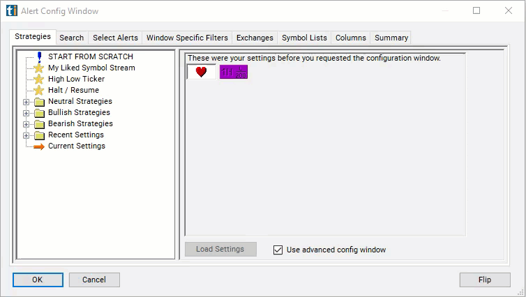 Change From 130 Period SMA 15 Min Settings