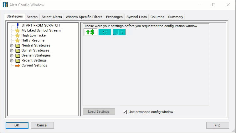 Configuring the Volatility in % Filter