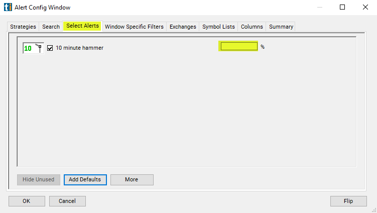 10 Minute Hammer Alert Custom Settings