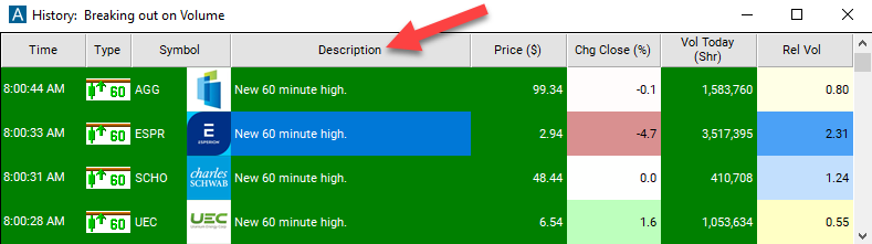 60 Minute High Alert Description