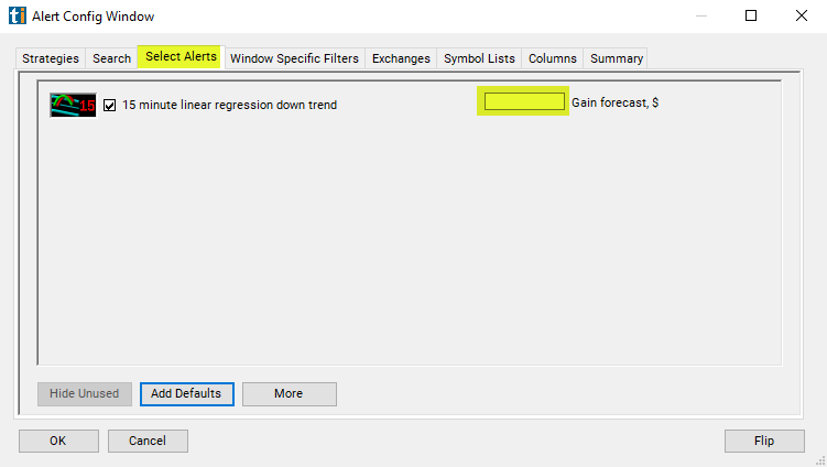 15 Minute Linear Regression Downtrend Custom Settings